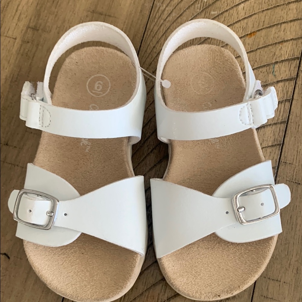 Cat & Jack White Sandals with Adjustable Buckles